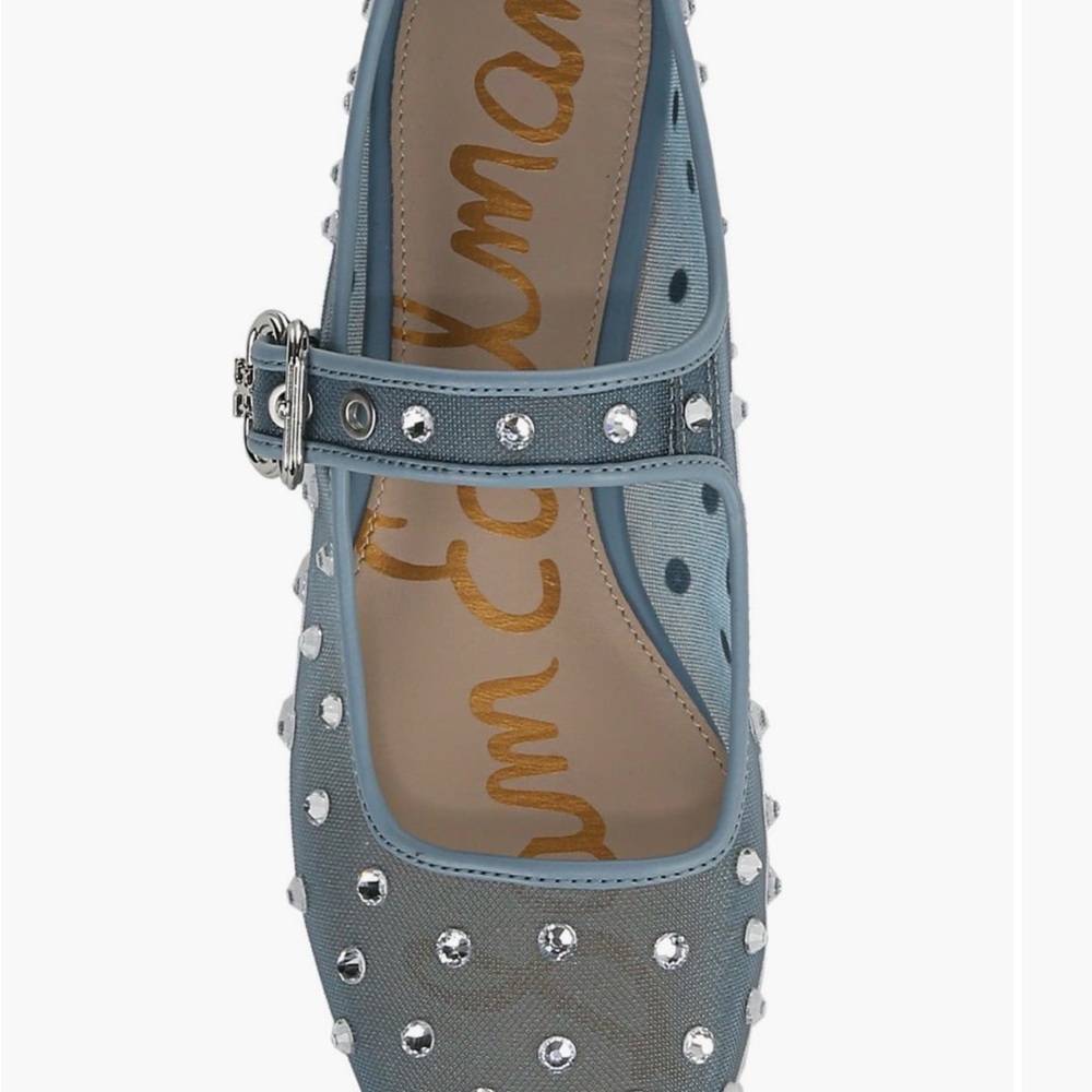 NWT - Sam Edelman- Michaela Shine Mary Jane Flat  with studs (Women)9.5